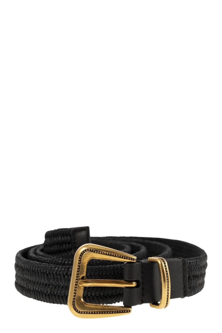 rustic woven linen belt by Selfnex