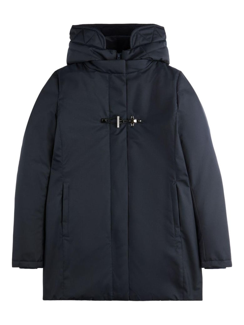 technical gabardine toggle coat by Selfnex