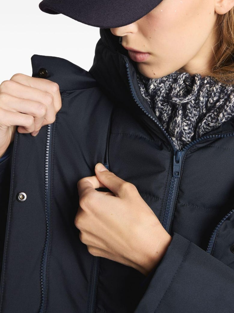technical gabardine toggle coat by Selfnex