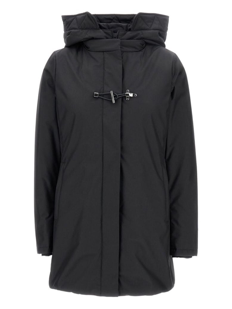 technical gabardine toggle coat by Selfnex