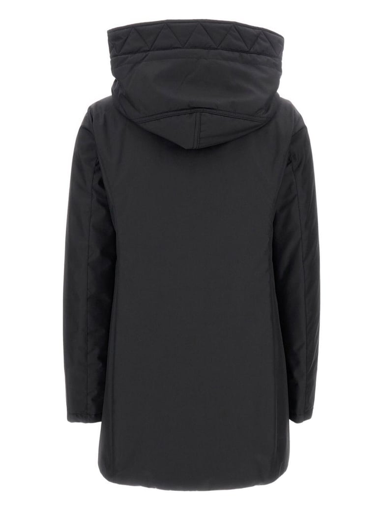 technical gabardine toggle coat by Selfnex
