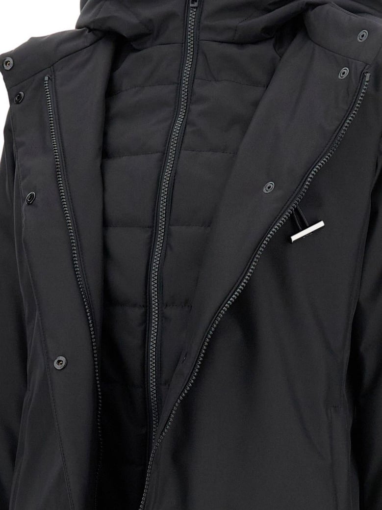 technical gabardine toggle coat by Selfnex