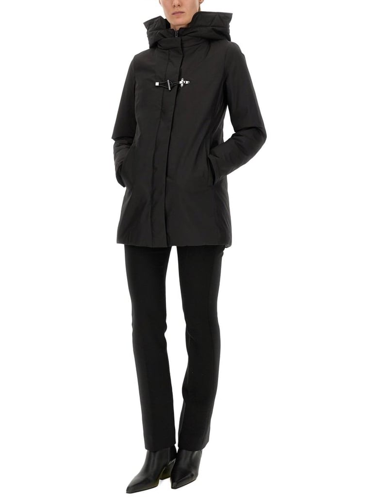 technical gabardine toggle coat by Selfnex