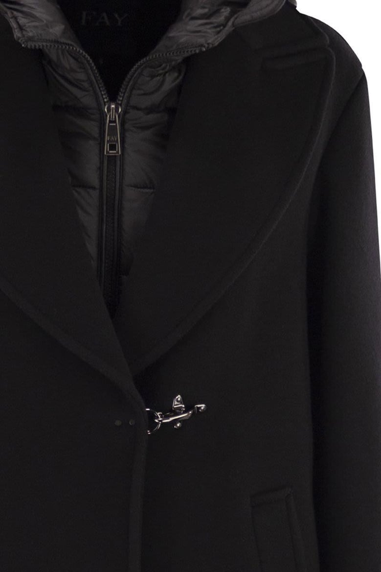 double front coat in wool and cashmere by Selfnex