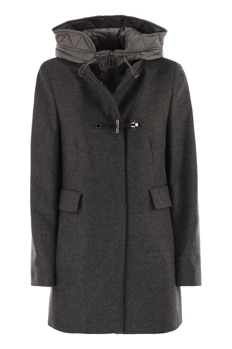 toggle coat in mélange wool cloth by Selfnex