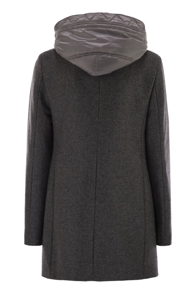 toggle coat in mélange wool cloth by Selfnex