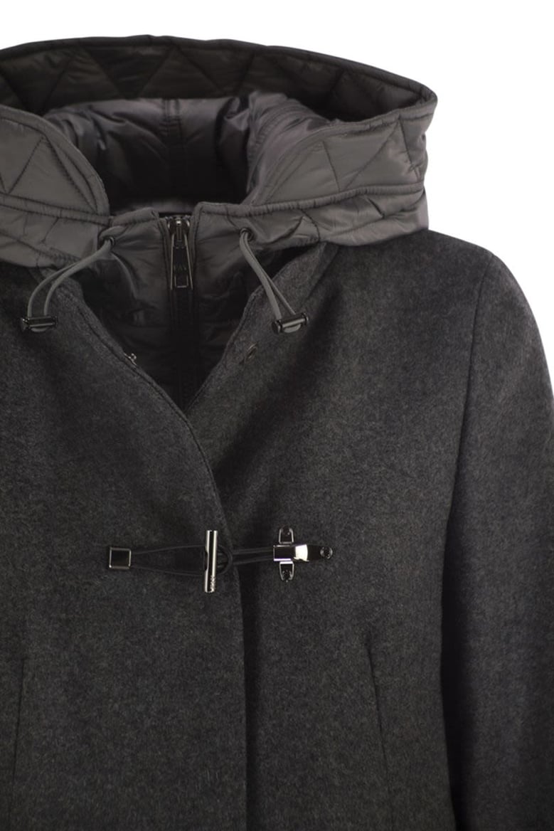toggle coat in mélange wool cloth by Selfnex
