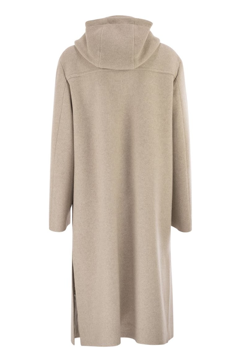 double front wool jersey coat by Selfnex