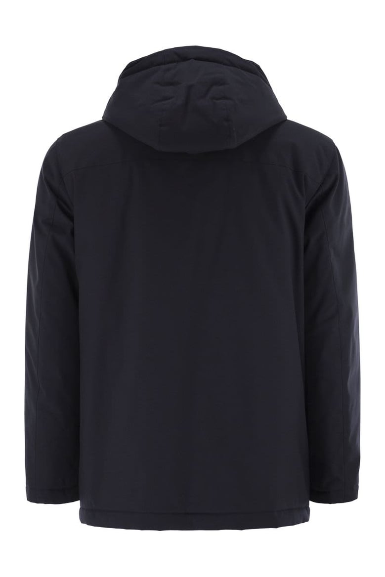 short parka in technical gabardine by Selfnex