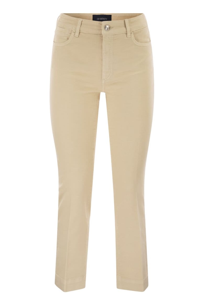 enna - denim pants with mini flare line by Selfnex