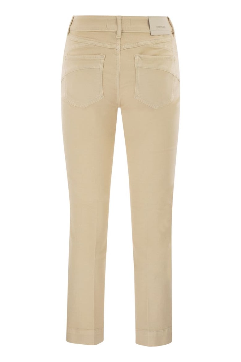 enna - denim pants with mini flare line by Selfnex