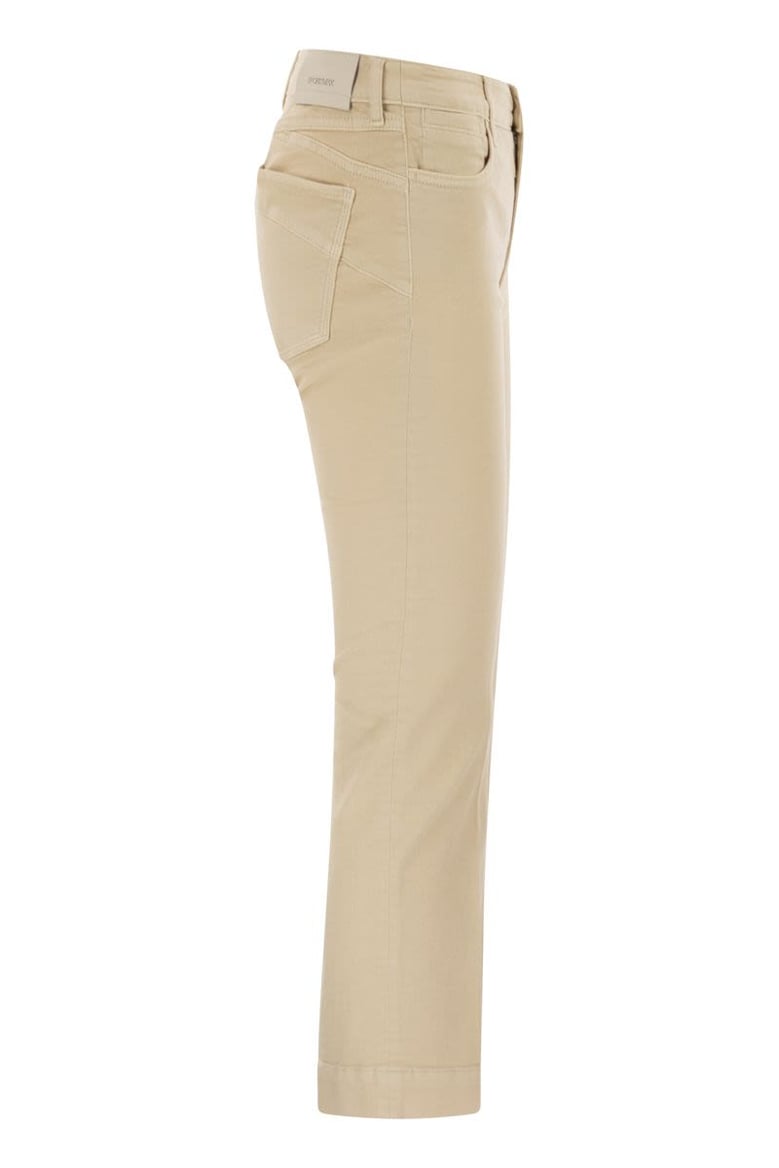 enna - denim pants with mini flare line by Selfnex