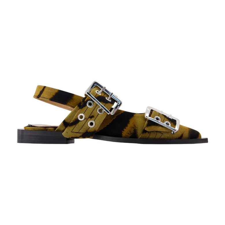 feminine buckle zebra ballerinas by Selfnex