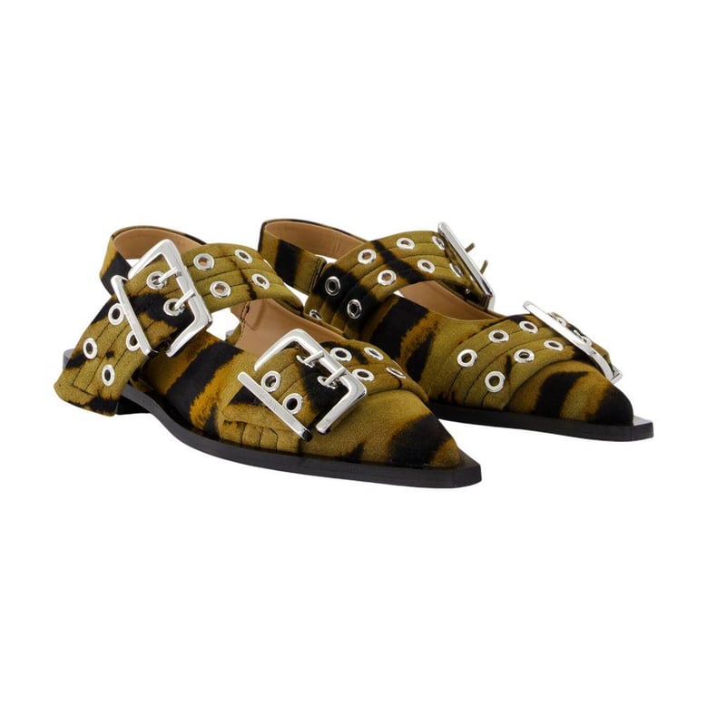 feminine buckle zebra ballerinas by Selfnex