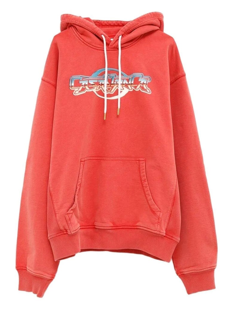 chrome text printed hoodie by Selfnex