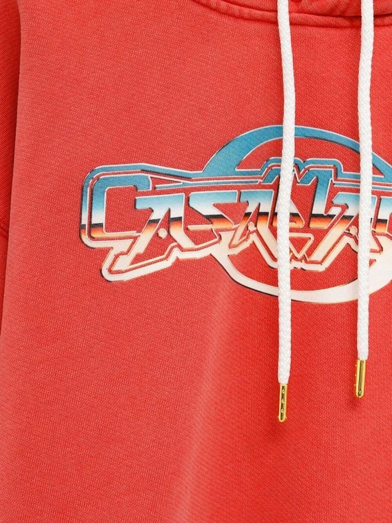 chrome text printed hoodie by Selfnex
