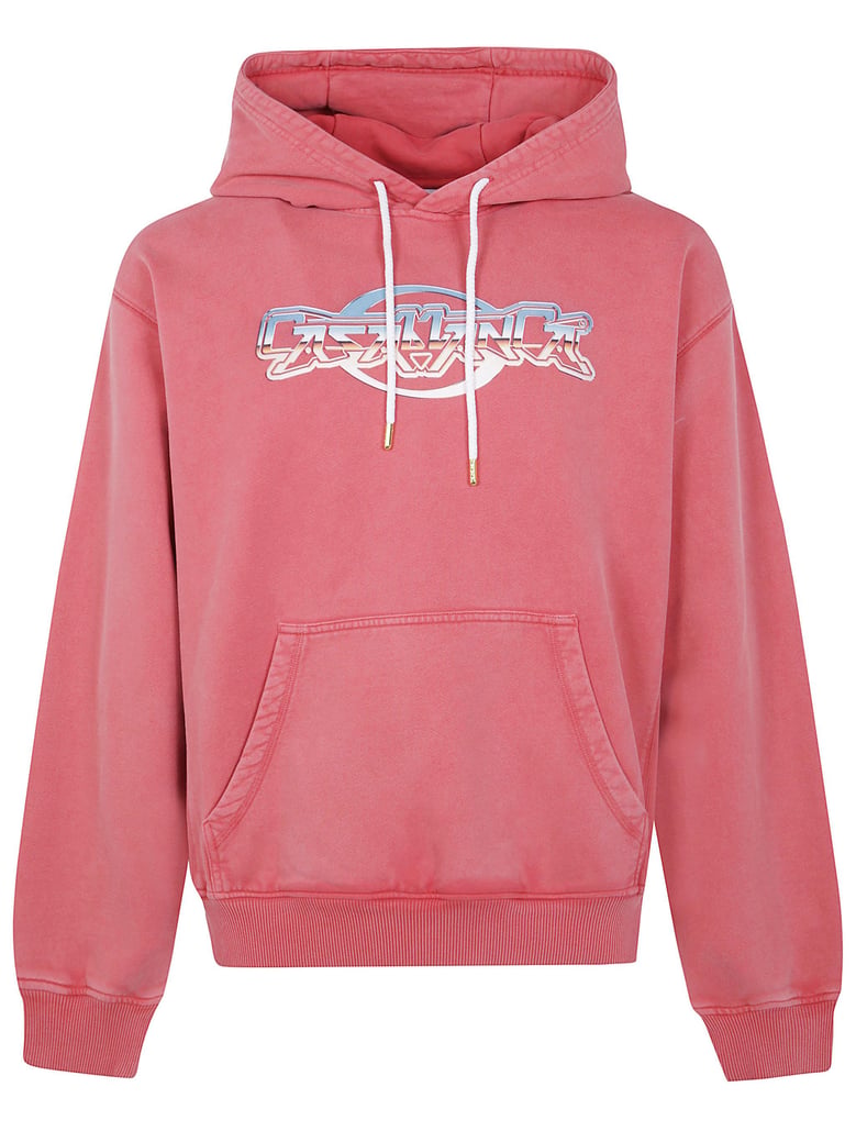 chrome text printed hoodie by Selfnex