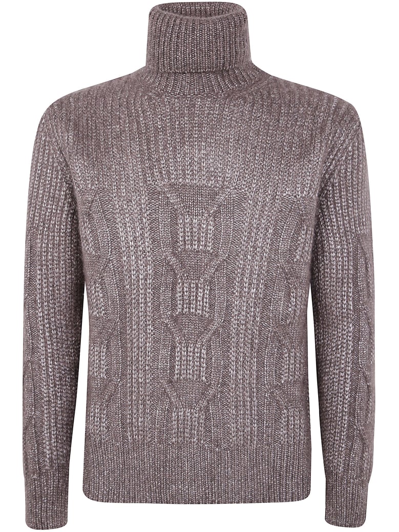 cashmere and silk ribbed turtleneck by Selfnex