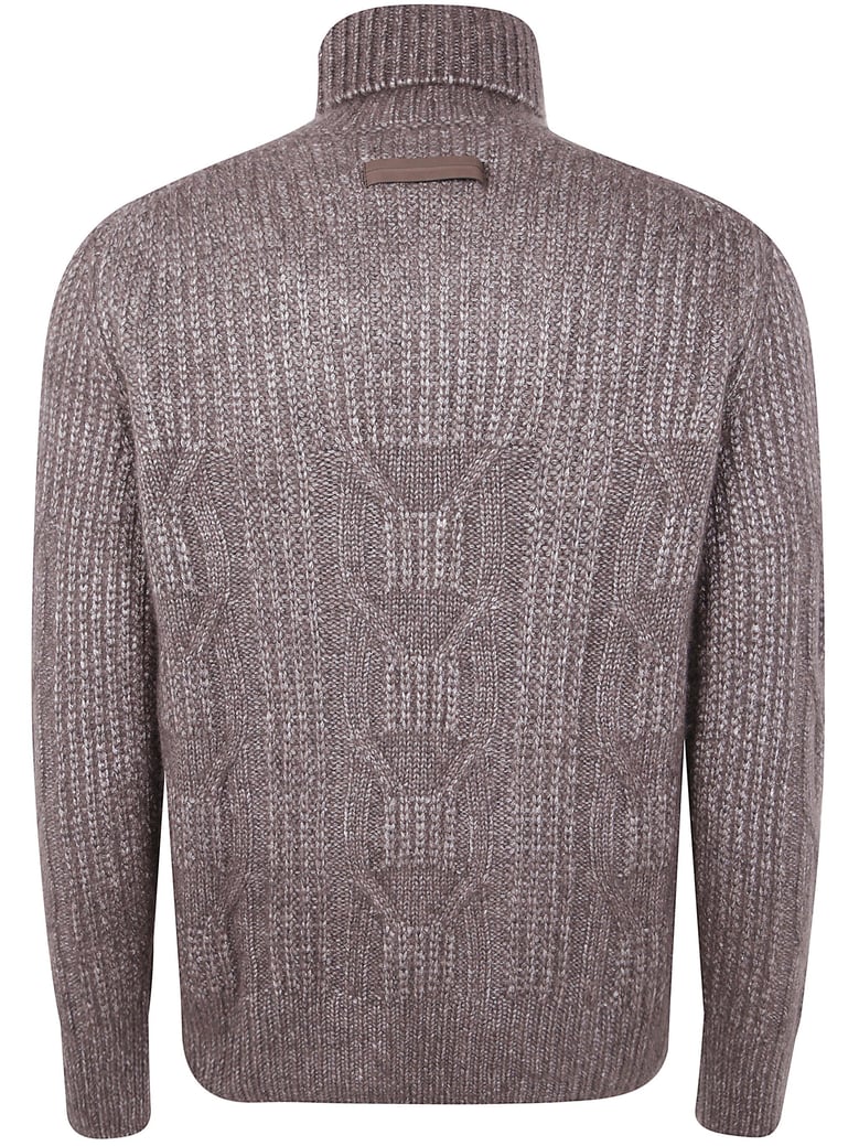 cashmere and silk ribbed turtleneck by Selfnex