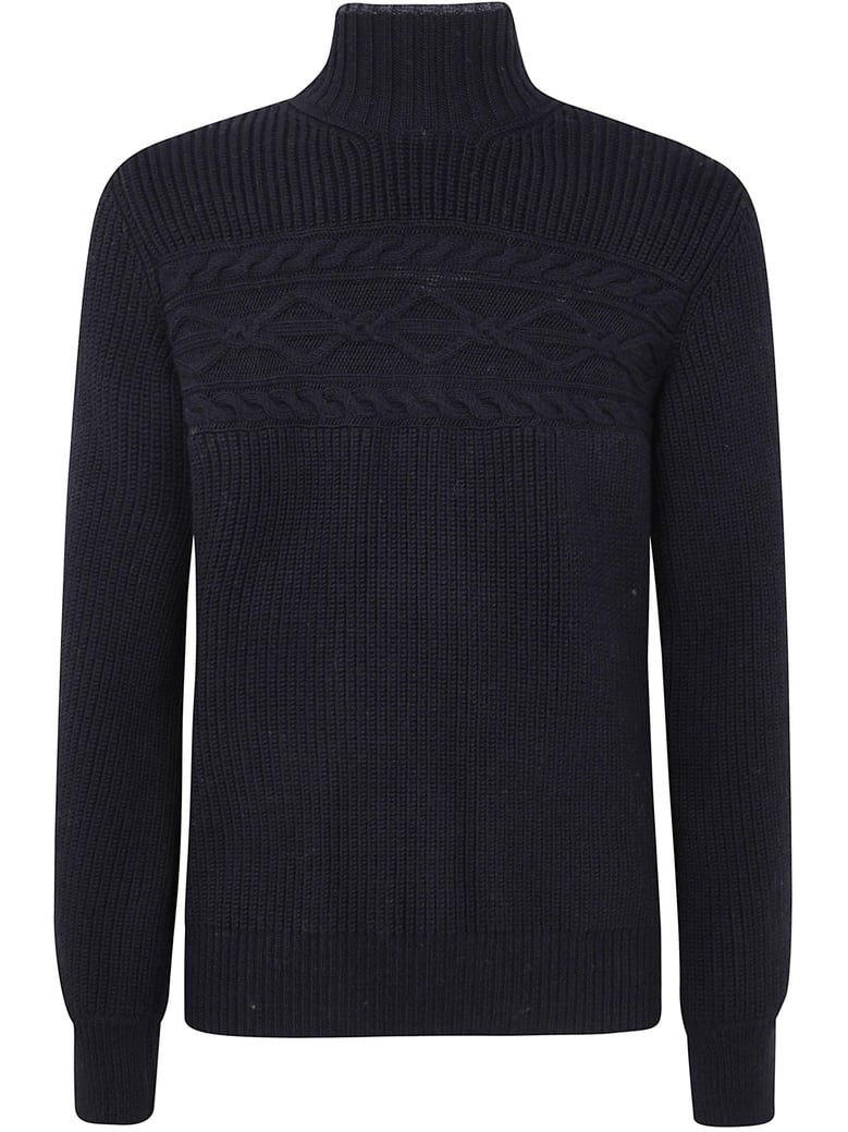 pure wool pearl stitch high neck by Selfnex