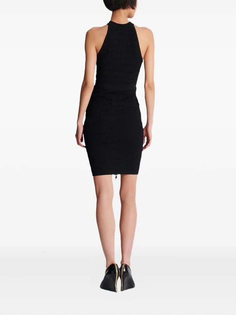 hw zipped croco knit knee lenght skirt by Selfnex