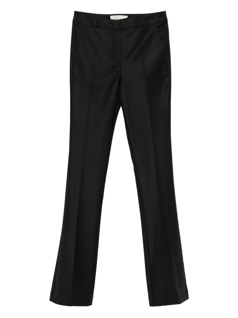 flared twill pants by Selfnex