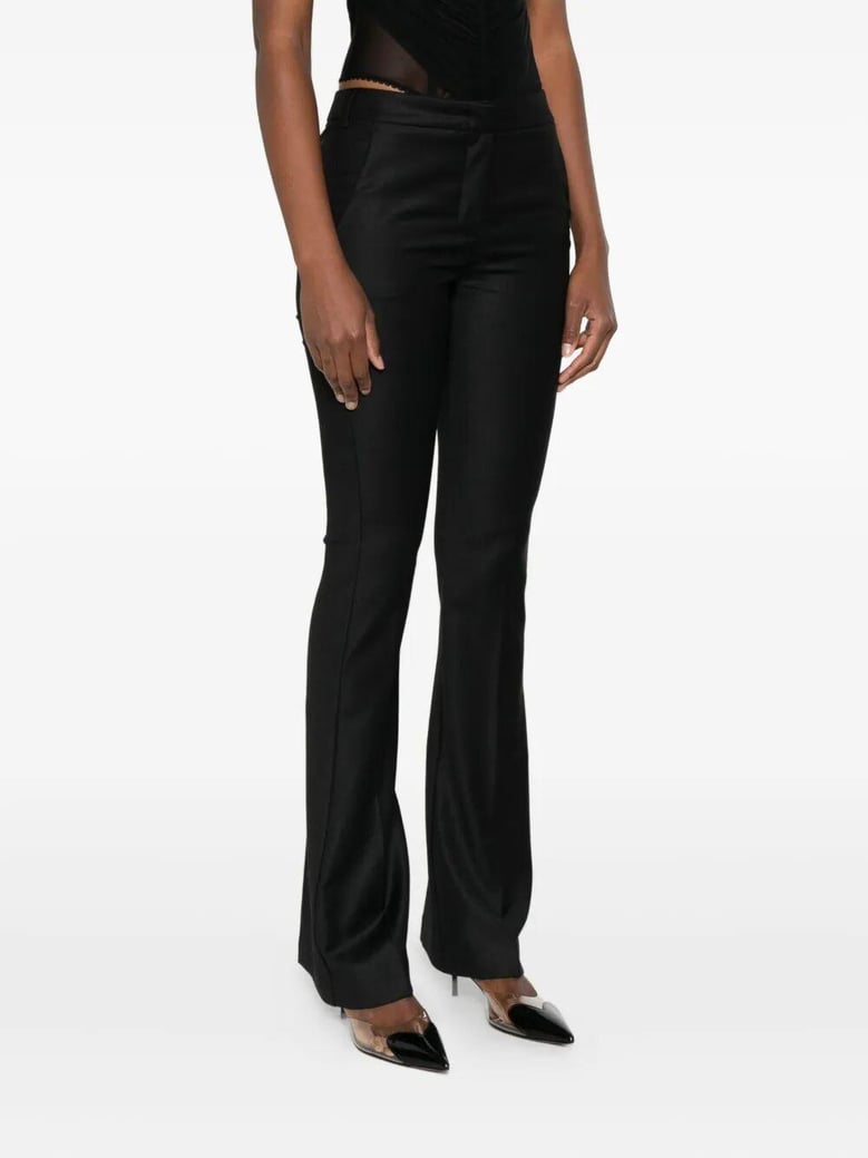 flared twill pants by Selfnex