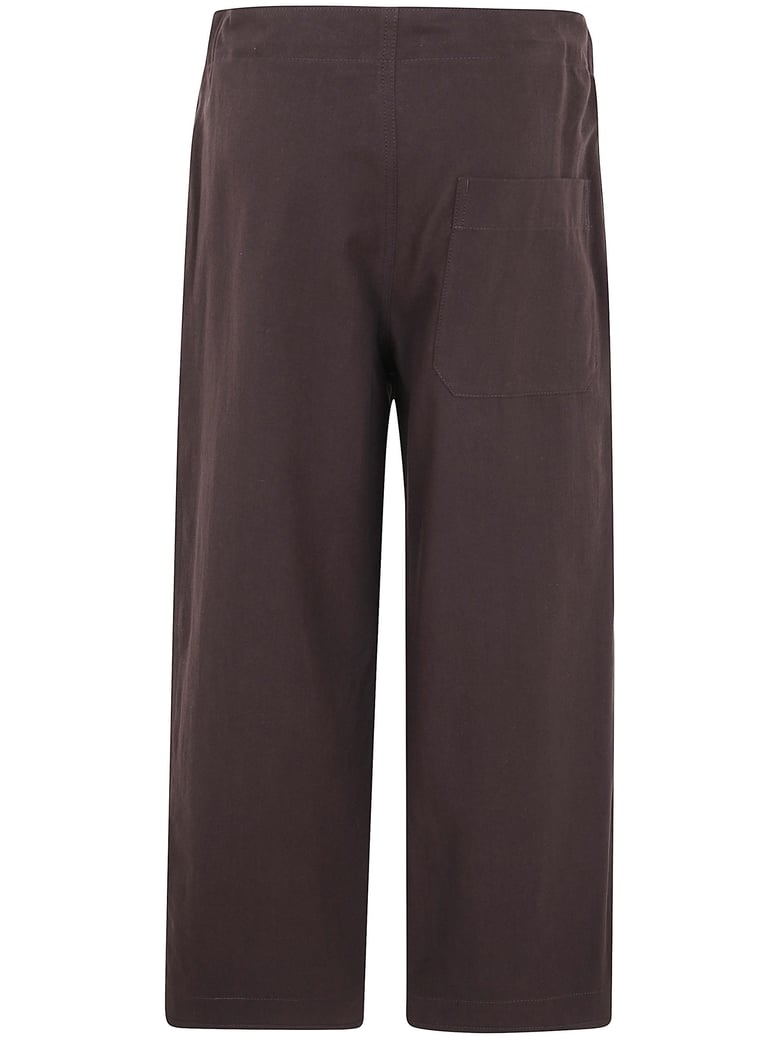 straight string twill trousers by Selfnex