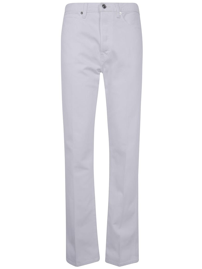 the vertical high rise straight leg jeans by Selfnex