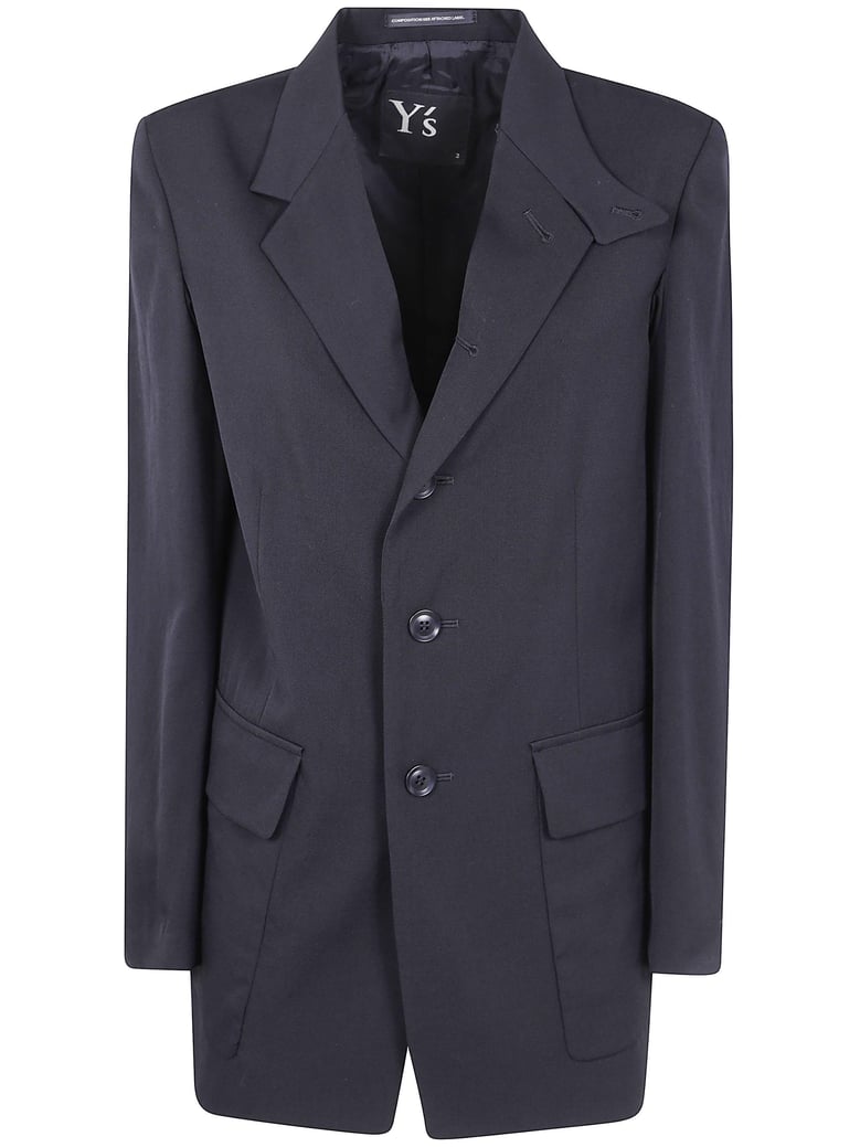 notched lapel gabardine jacket by Selfnex