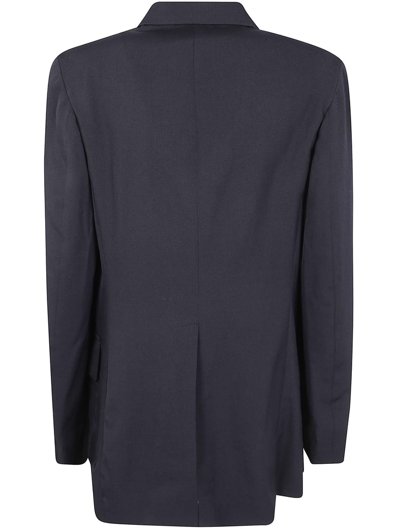 notched lapel gabardine jacket by Selfnex