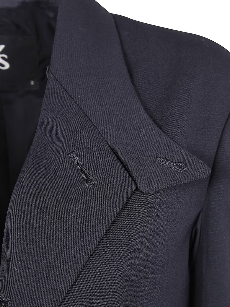 notched lapel gabardine jacket by Selfnex
