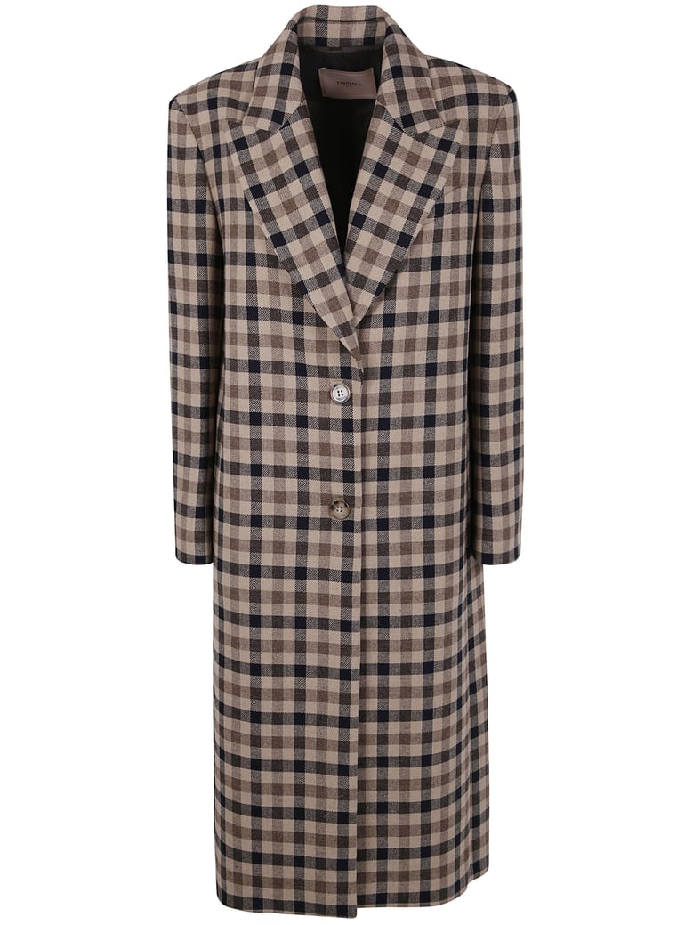 classic check coat by Selfnex