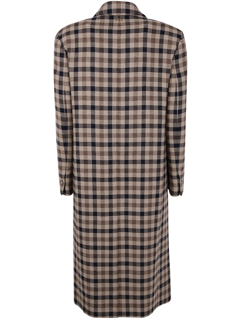 classic check coat by Selfnex