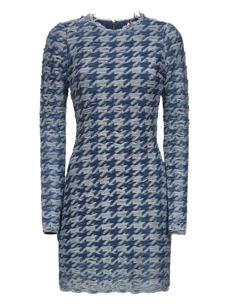blue/light grey patterned dress by Selfnex