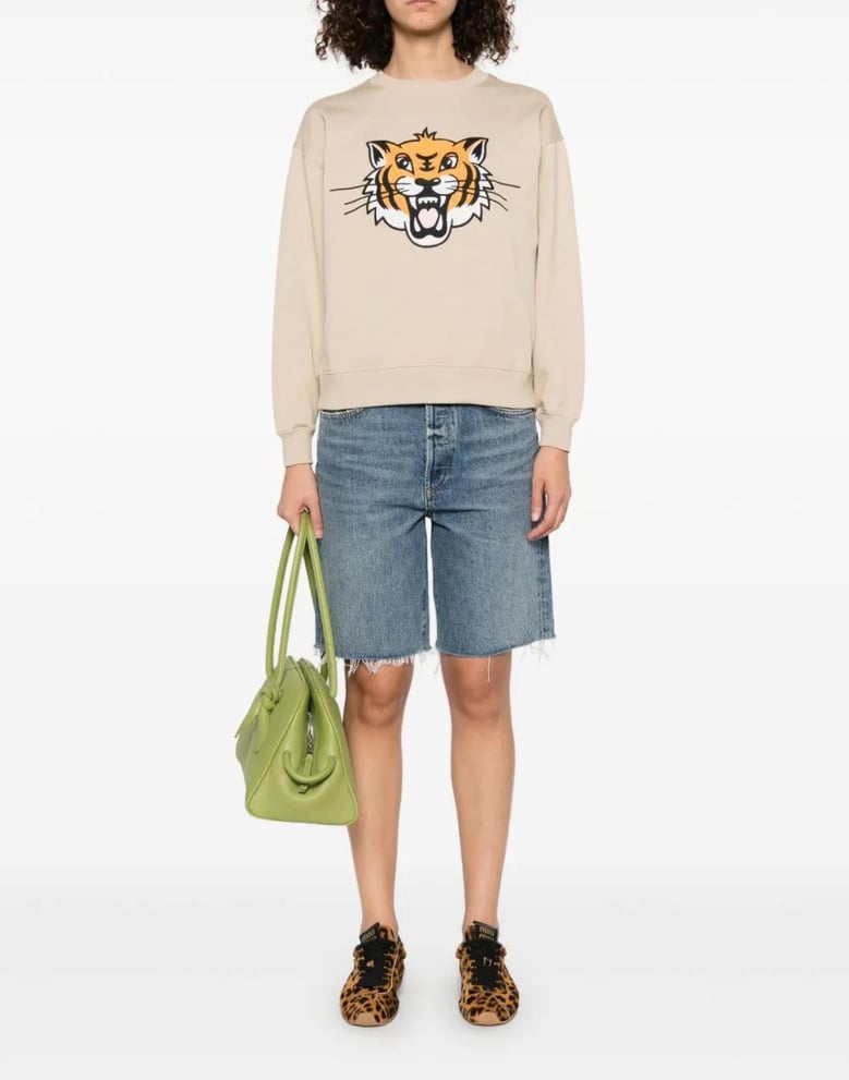 happy tiger logo sweatshirt by Selfnex