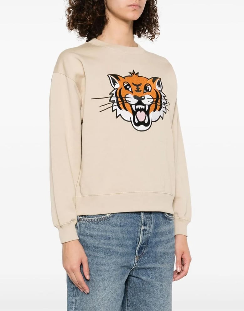 happy tiger logo sweatshirt by Selfnex