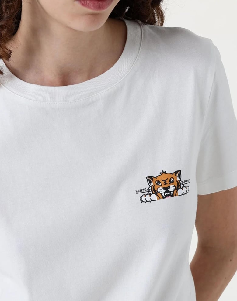 happy tiger logo t-shirt by Selfnex