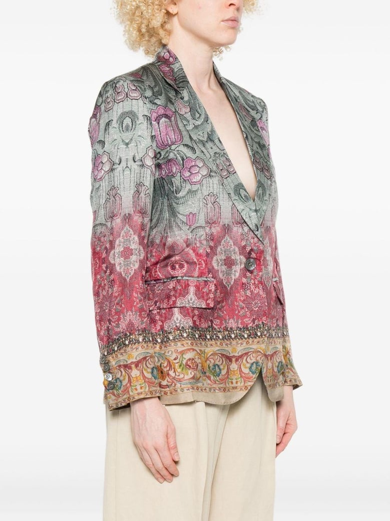 silk single-breasted jacket by Selfnex