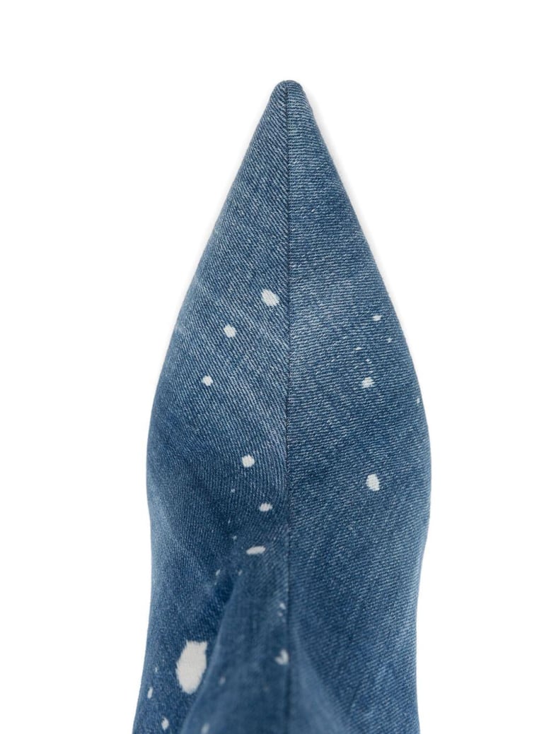 denim heel boots by Selfnex