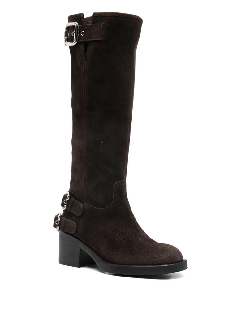 brown leather boots by Selfnex