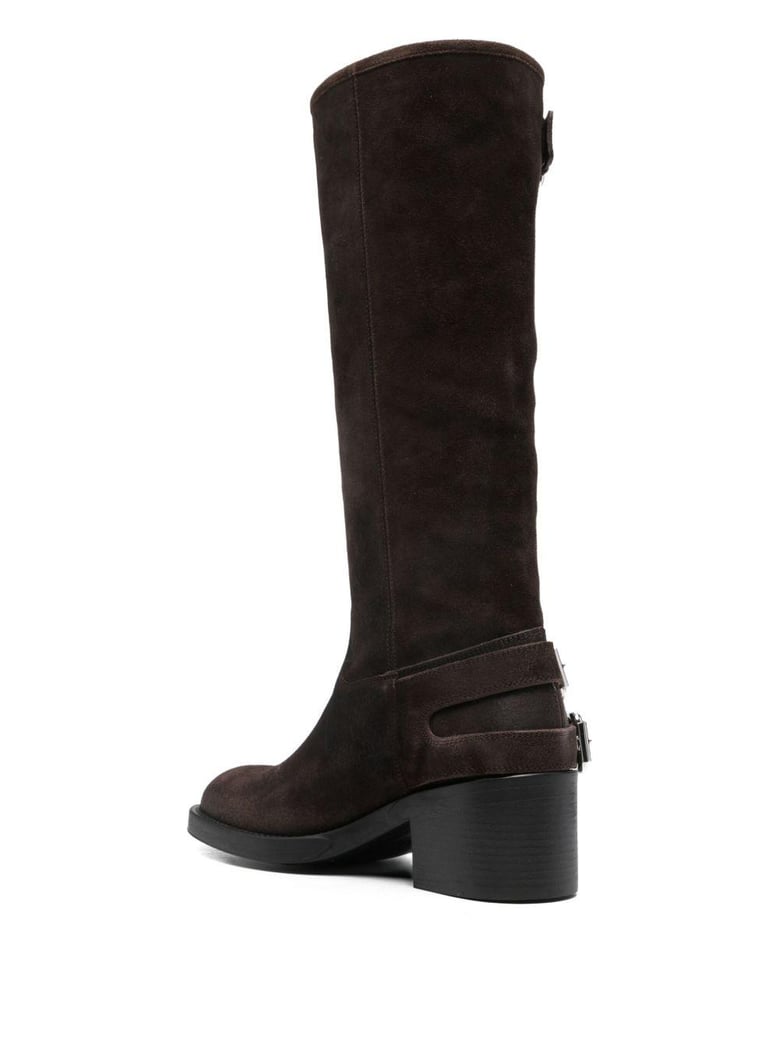 brown leather boots by Selfnex