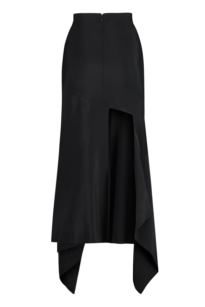 gabardine midi skirt by Selfnex