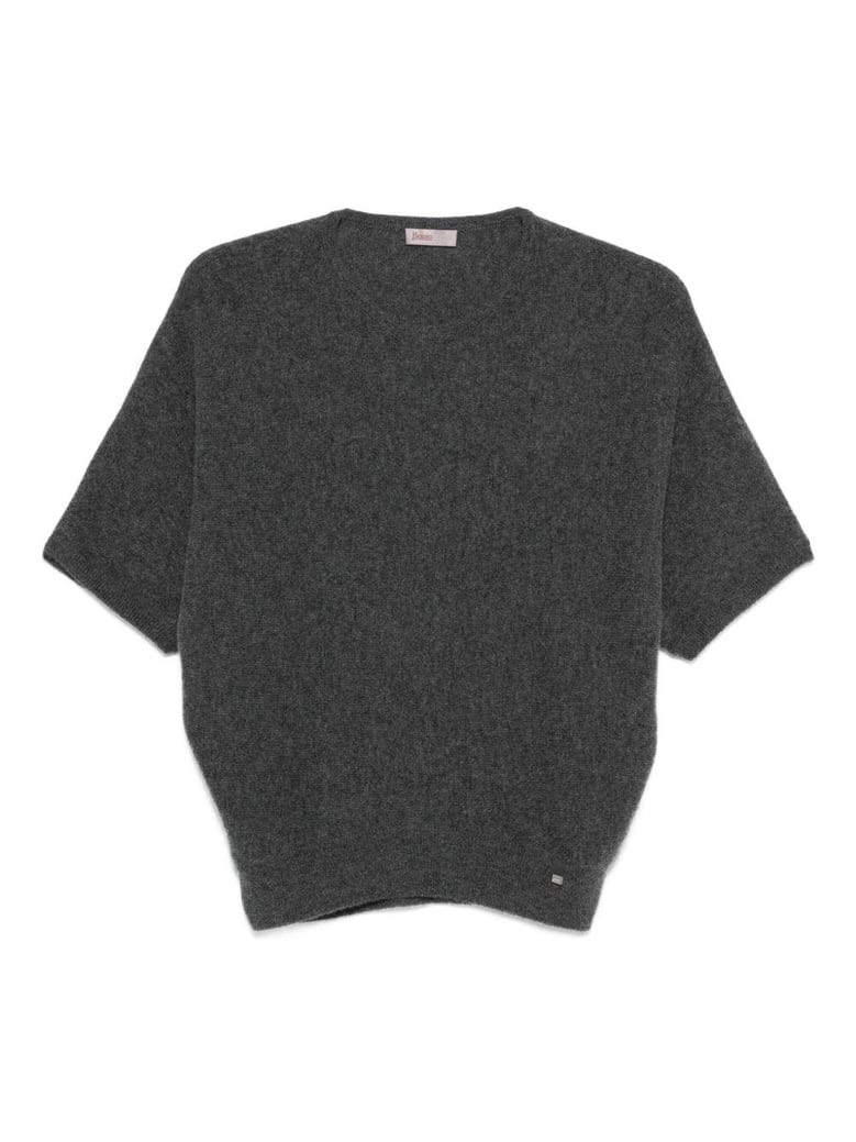 anthracite round neck sweater by Selfnex