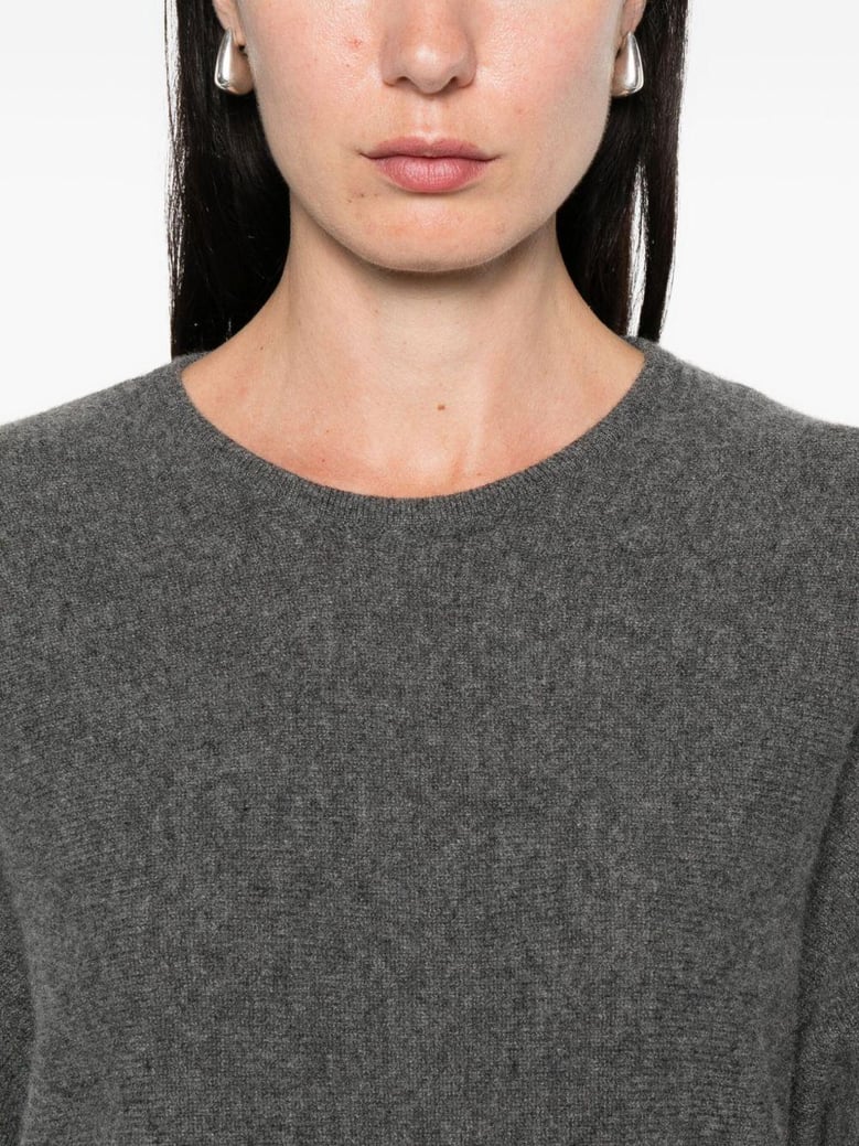 anthracite round neck sweater by Selfnex