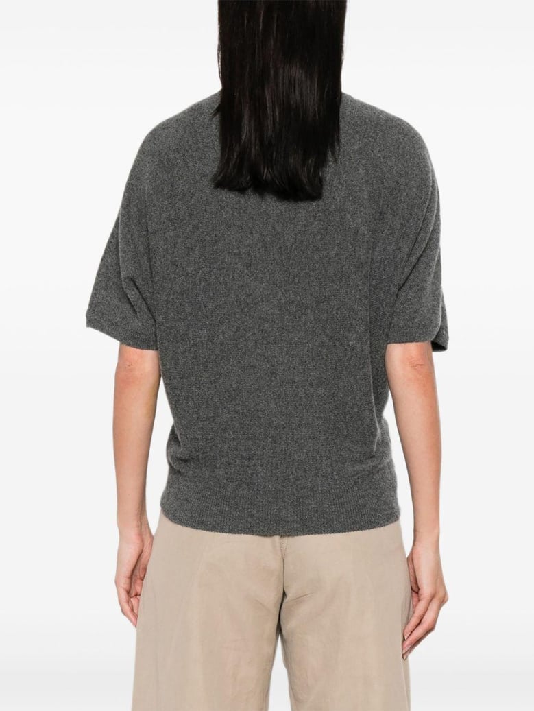 anthracite round neck sweater by Selfnex