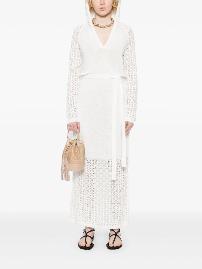 wylie lace knit hooded dress by Selfnex