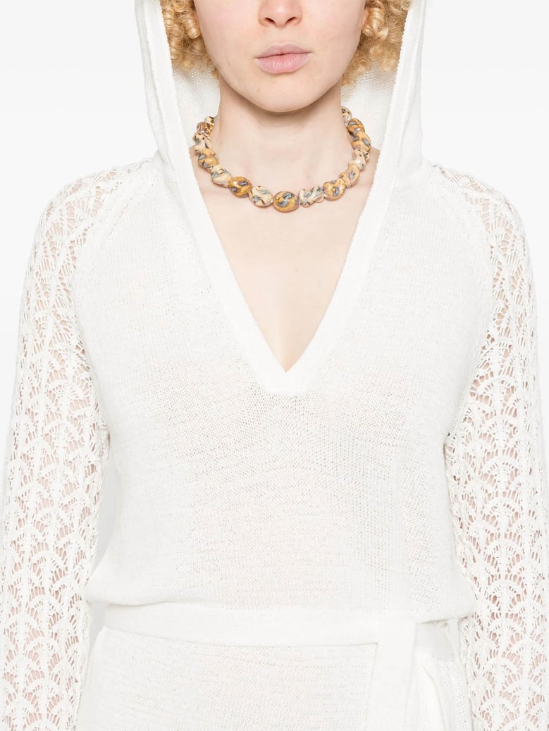 wylie lace knit hooded dress by Selfnex