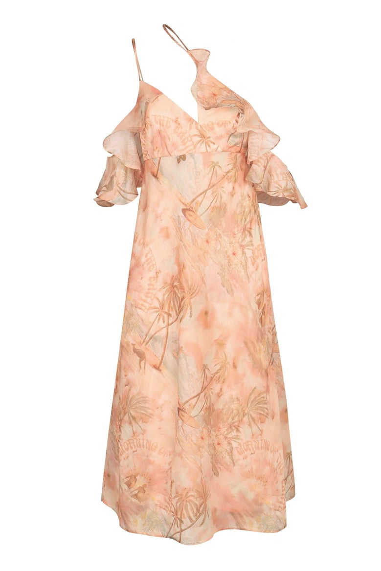 illuminate ruffle dress by Selfnex