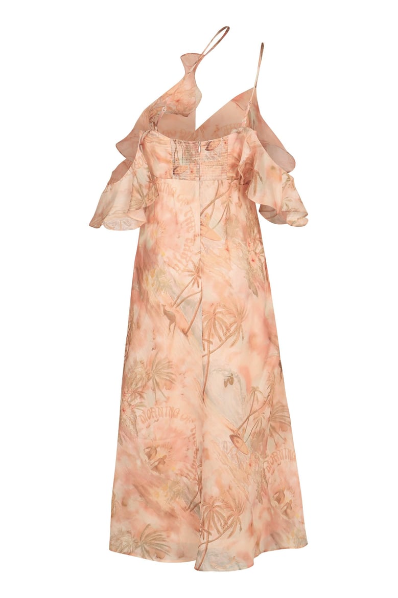 illuminate ruffle dress by Selfnex